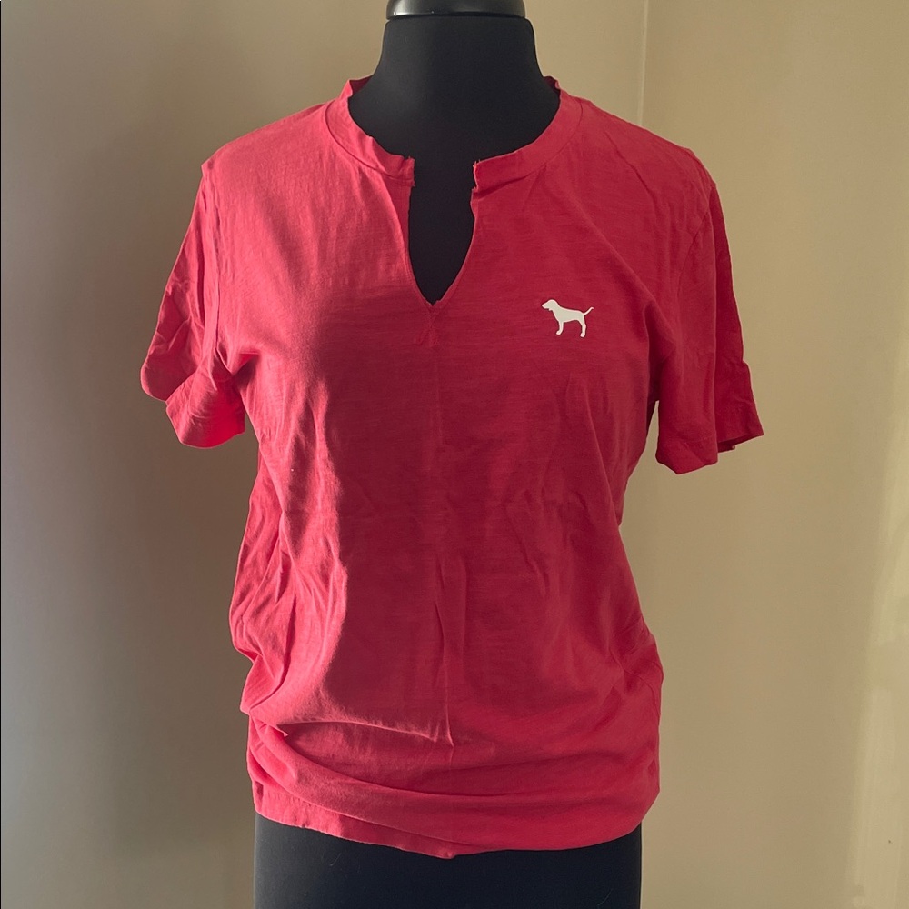 PINK Victoria's Secret Red Short Sleeve Tee